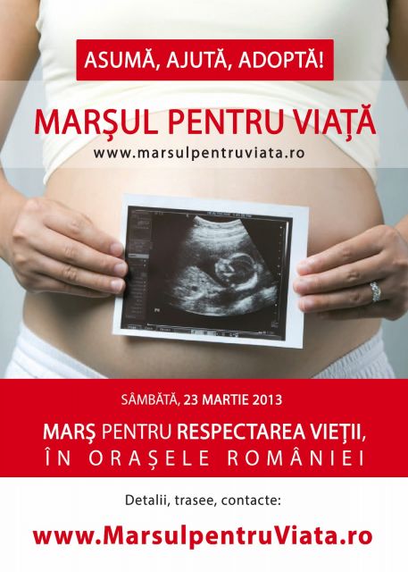 Asuma, ajuta, adopta! - MARSUL PENTRU VIATA - Vino pe 23 martie la marsul 2013 pentru Viata! - MARS PENTRU RESPECTREA VIETII IN TOATE ORASELE ROMANIEI