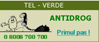 Agentia Nationala Antidrog (ANA) - Help net AntiDrog - Tel Verde (apel gratuit): 0800.8.700.700